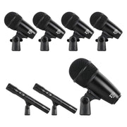 XTUGA MI7-G 7-Piece Wired Dynamic Drum Mic Kit Kick Bass Tom/Snare Cymbals Microphone Set
