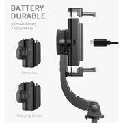 L08 Adjustable Gimbal Stabilize Bluetooth Self-timer Pole Tripod Selfie Stick (Black)
