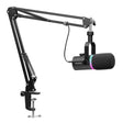 FEELWORLD PM1-AS XLR/USB Dynamic Microphone for Podcasting Recording Gaming Live Streaming with Boom Arm (Black) - free shipping - PMC TechLife - Order now!