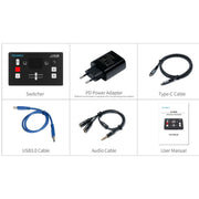 FEELWORLD L1 PLUS Multi-camera Video Mixer Switcher Touch Screen PTZ Control USB3.0 Fast Streaming Switcher (US Plug)