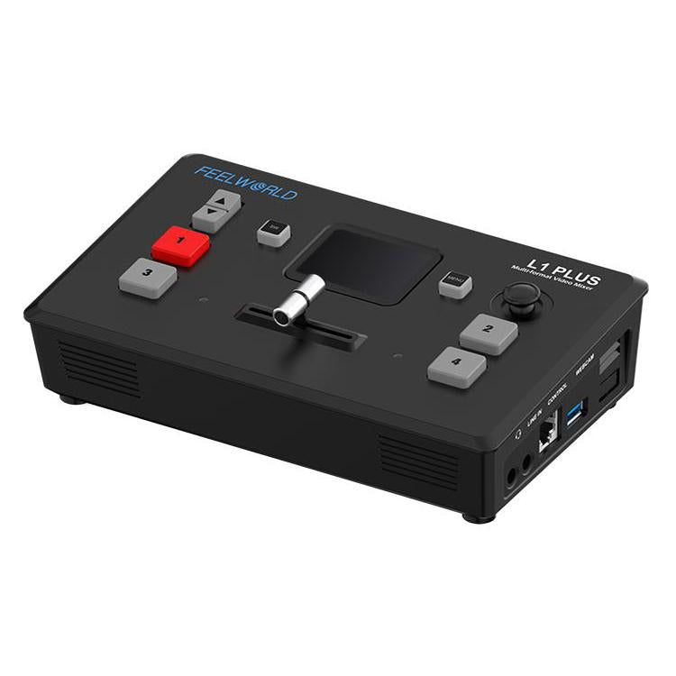 FEELWORLD L1 PLUS Multi-camera Video Mixer Switcher Touch Screen PTZ Control USB3.0 Fast Streaming Switcher (UK Plug)