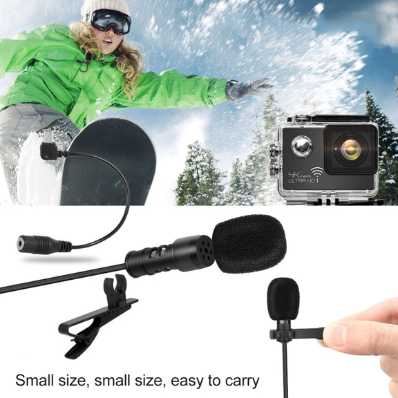Yanmai R955 Clip-on Lapel Mic Lavalier Omni-directional Double Condenser Microphone, For Live Broadcast, Show, KTV, etc
