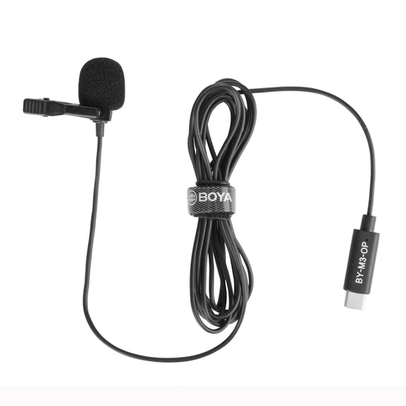 BOYA BY-M3-OP For DJI OSMO Pocket Clip-on Digital Lavalier Microphone (Black)
