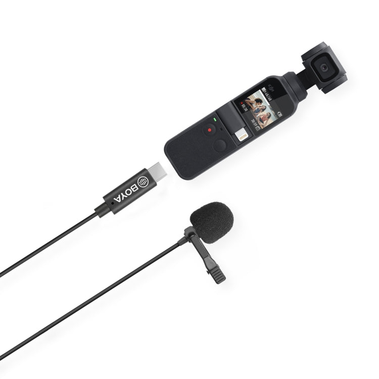 BOYA BY-M3-OP For DJI OSMO Pocket Clip-on Digital Lavalier Microphone (Black)