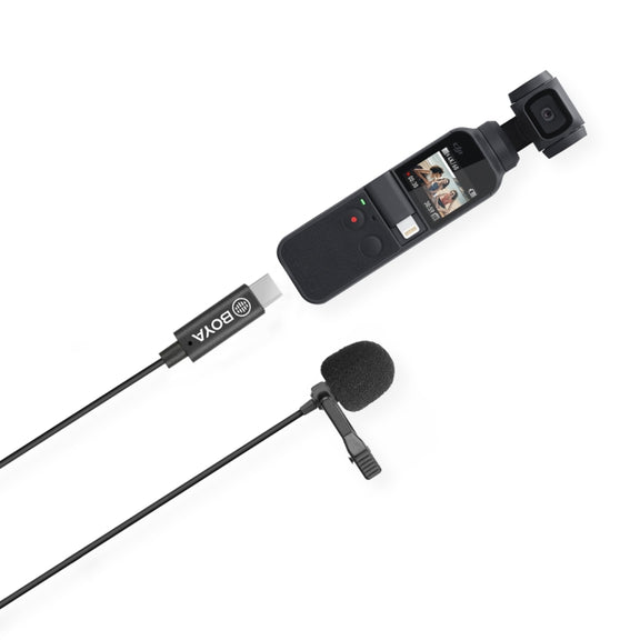 BOYA BY-M3-OP For DJI OSMO Pocket Clip-on Digital Lavalier Microphone (Black)