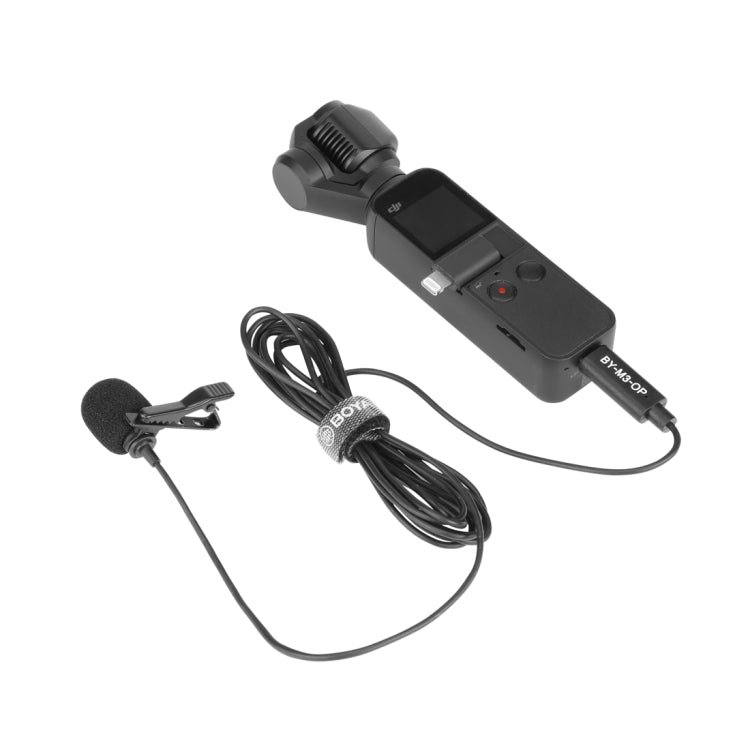 BOYA BY-M3-OP For DJI OSMO Pocket Clip-on Digital Lavalier Microphone (Black)