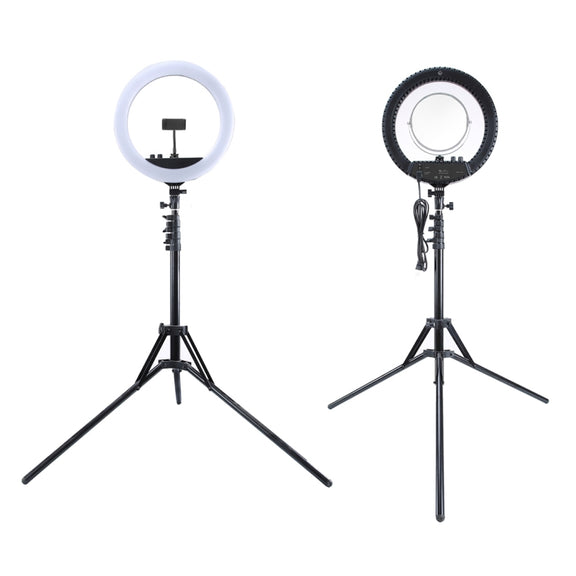 MANTOO RL-12 II 100-240V 28W 12 inch Two-color Dimmable Ring Fill Light with Tripod