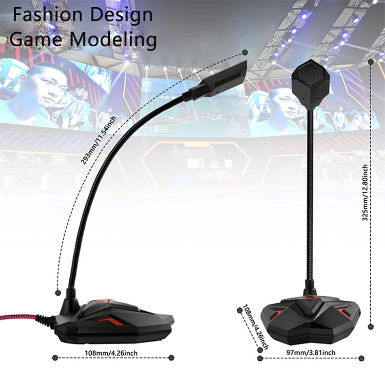 G55 Capacitive Gaming Microphone with LED Indicator(Black)