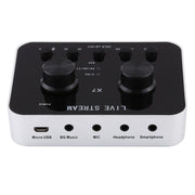 X7 Live Broadcast Audio USB Headset Microphone Webcast Entertainment Streamer Sound Card for Phone, Computer PC