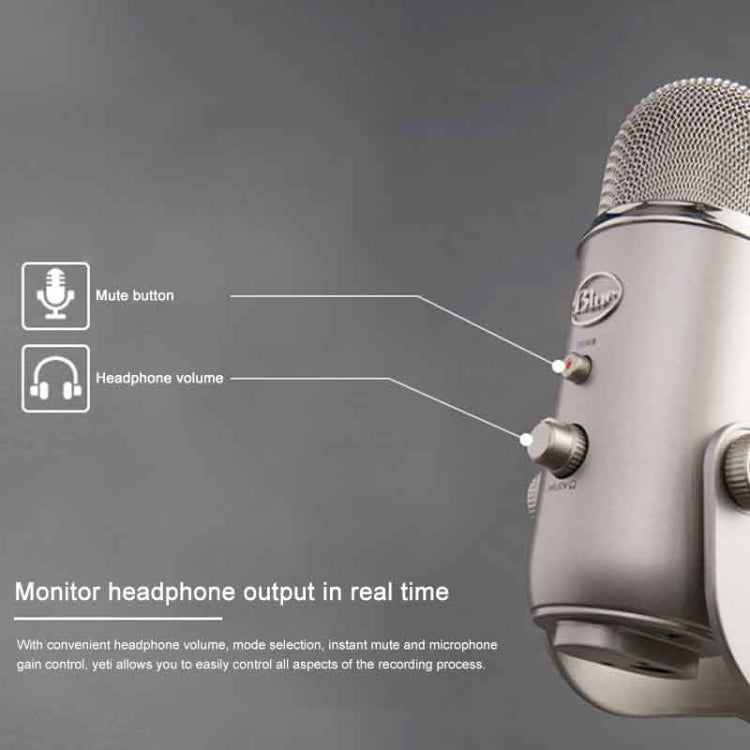 Logitech Blue Yeti USB Condenser Microphone(Silver)