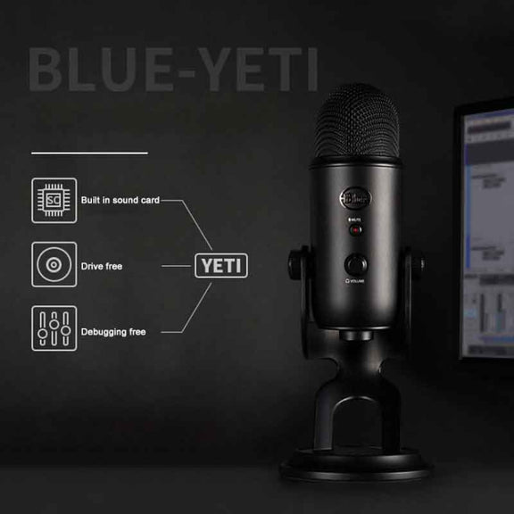 Logitech Blue Yeti USB Condenser Microphone(Black)