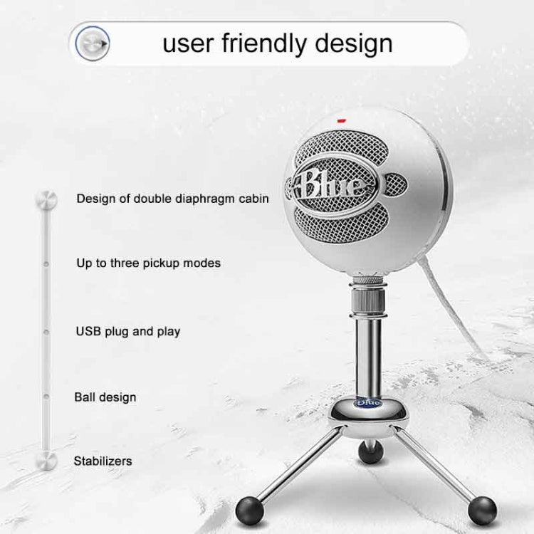 Logitech Blue Snowball USB Condenser Anchor Recording Microphone