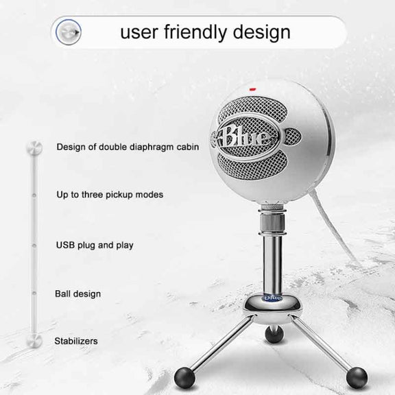 Logitech Blue Snowball USB Condenser Anchor Recording Microphone