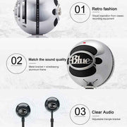 Logitech Blue Snowball-ice USB Condenser Anchor Recording Microphone (Black)
