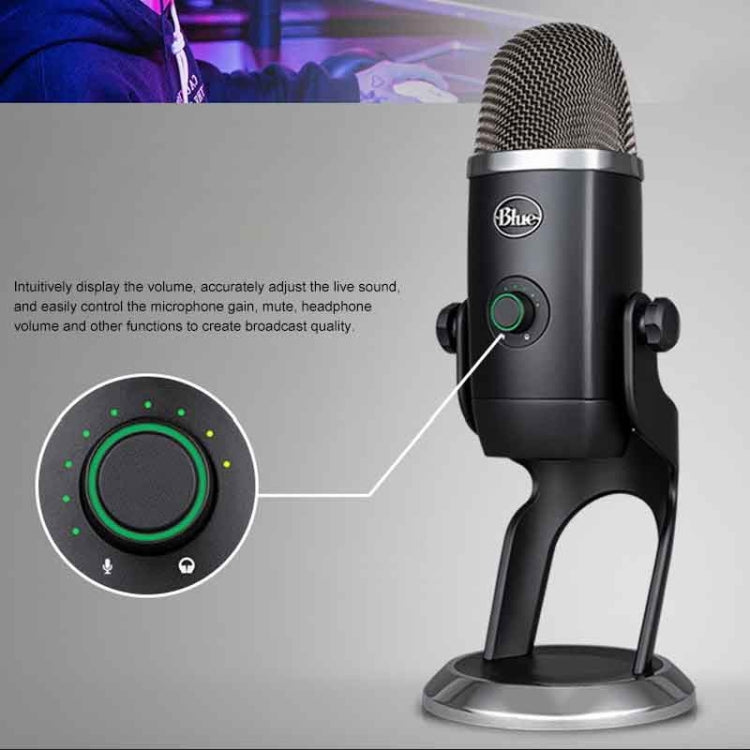 Logitech Blue Yeti X Condenser USB Recording Live Broadcast Microphone (Black)