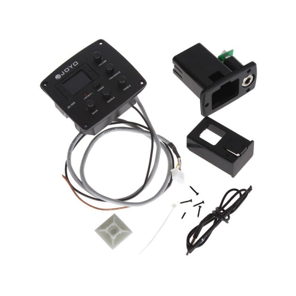 JOYO JE-305 Guitar Pickup 4-Band EQ Preamp Tuner Pickup Equalizer with Tuning Function (Black)