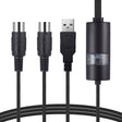 WERSI UM-18 USB MIDI Cable MidiPort Midi Cable Electric Piano Electronic Drum Music Editing Line, Length: 2m(Black) - free shipping - PMC TechLife - Order now!