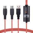 WERSI UM-18 USB MIDI Cable MidiPort Midi Cable Electric Piano Electronic Drum Music Editing Line, Length: 2m(Red) - free shipping - PMC TechLife - Order now!
