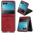 For Motorola Moto Razr 40 Ultra Sewing Cow Pattern Skin PC + PU + TPU Phone Case (Red) - Motorola Cases by PMC TechLife | Online Shopping South Africa | PMC TechLife