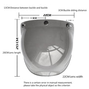 Soman Motorcycle Bubble Visor Open Face Helmet Visor Helmet Windshield Shield with Transparent Frame(Colour)