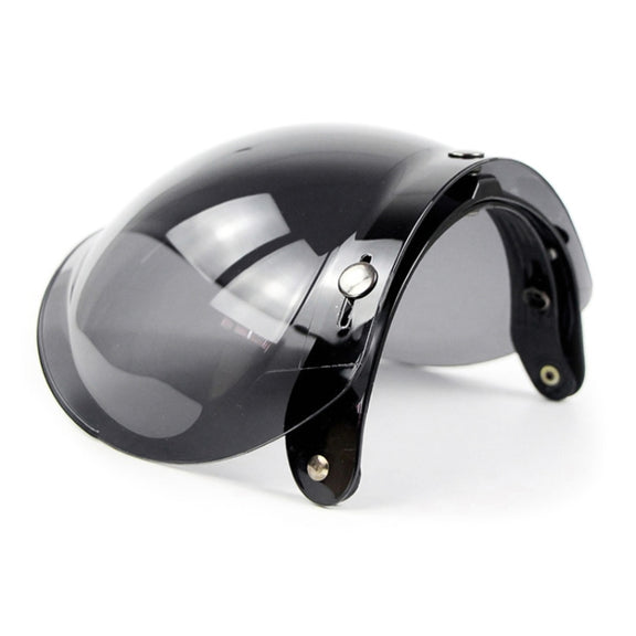 Soman Motorcycle Bubble Visor Open Face Helmet Visor Helmet Windshield Shield with Transparent Frame(Colour)