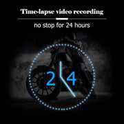 MT-80 3.0 inch 140 Degrees Wide Angle HD Video Motorcycle Dual  Camera DVR, Support TF Card (32GB Max)
