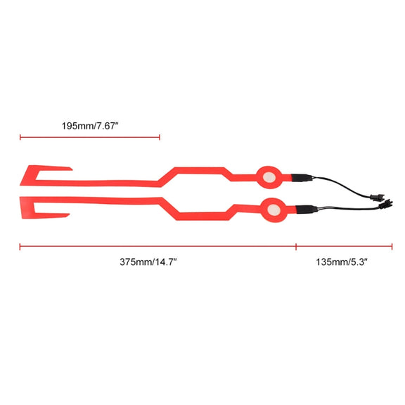 MB-MHL002 Motorcycle Modification Accessories Universal Pasteable Helmet Light Strip(Red)