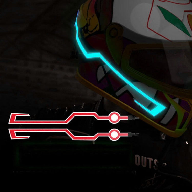 MB-MHL002 Motorcycle Modification Accessories Universal Pasteable Helmet Light Strip(Red)