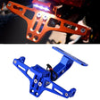 LPF013 Motorcycle Modification Accessories Universal Aircraft Shape Aluminum Alloy License Plate Bracket with LED Lights (Blue) - Others by PMC Jewellery | Online Shopping South Africa | PMC Jewellery | Buy Now Pay Later Mobicred