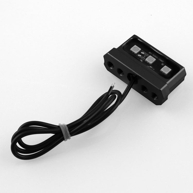 LPF013 Motorcycle Modification Accessories Universal Aircraft Shape Aluminum Alloy License Plate Bracket with LED Lights (Red)