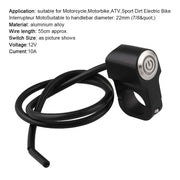 MB-BS001-R Motorcycle Motorcycle Switches 22mm Handlebar Mount Switch Headlight Hazard Brake Light Power Switch with Indicator Light (Red Light)