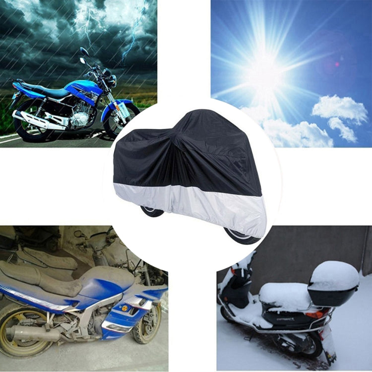 210D Oxford Cloth Motorcycle Electric Car Rainproof Dust-proof Cover, Size: L (Silver)