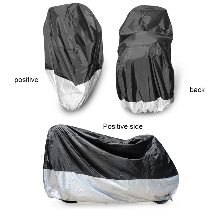 210D Oxford Cloth Motorcycle Electric Car Rainproof Dust-proof Cover, Size: L (Silver)