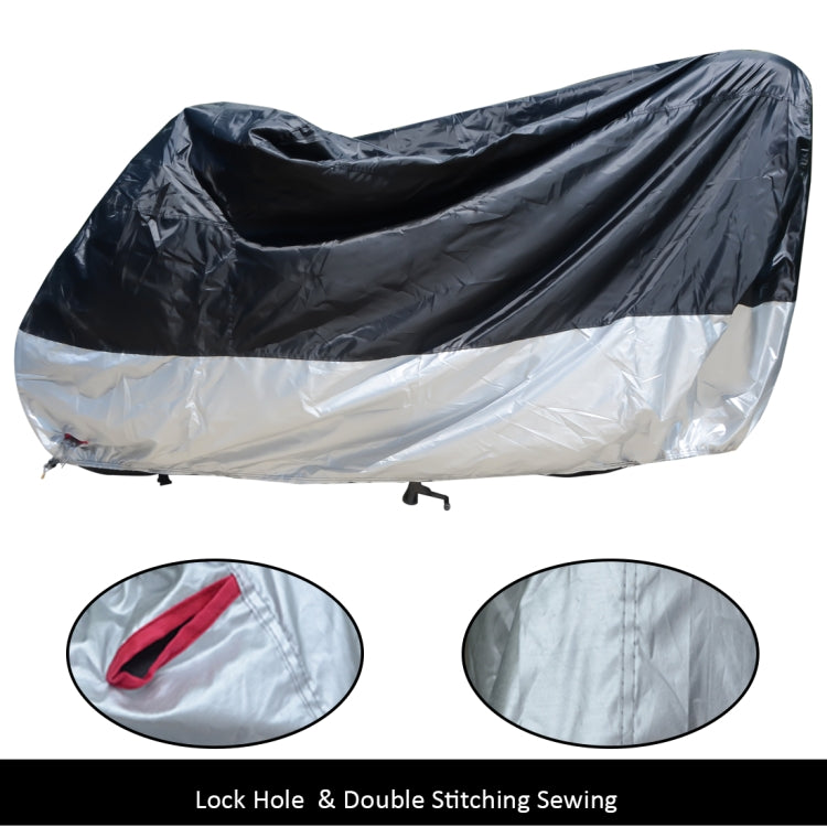210D Oxford Cloth Motorcycle Electric Car Rainproof Dust-proof Cover, Size: L (Silver)