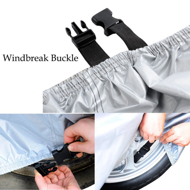 210D Oxford Cloth Motorcycle Electric Car Rainproof Dust-proof Cover, Size: L (Silver)