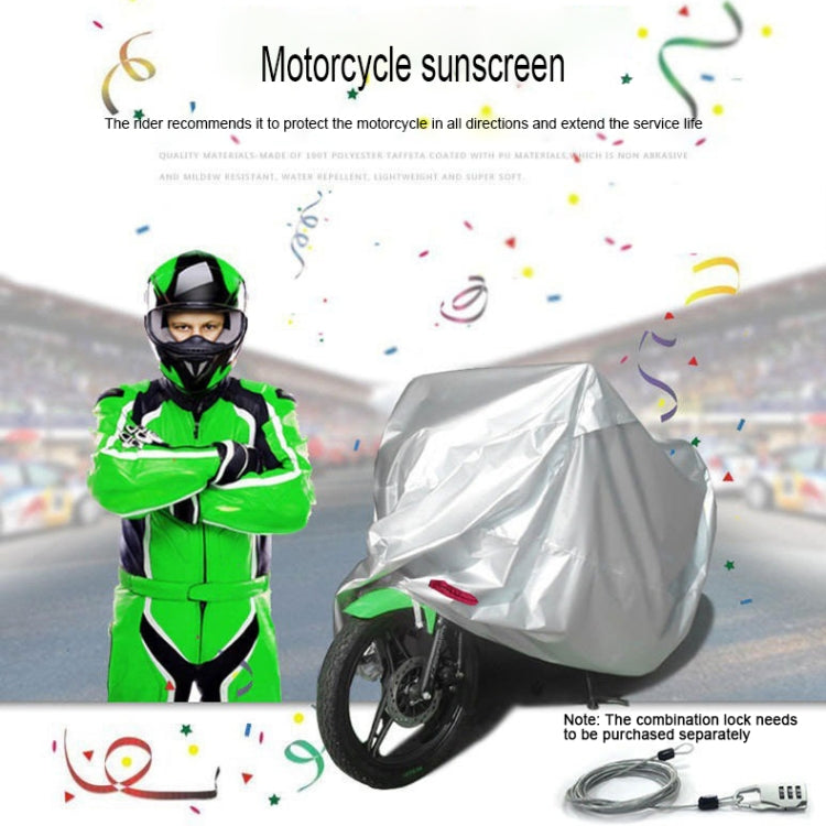 210D Oxford Cloth Motorcycle Electric Car Rainproof Dust-proof Cover, Size: L (Silver)