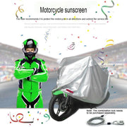 210D Oxford Cloth Motorcycle Electric Car Rainproof Dust-proof Cover, Size: L (Silver)