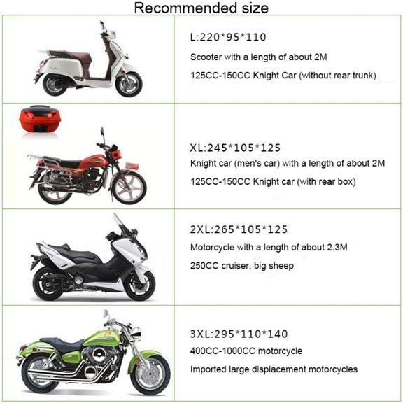 210D Oxford Cloth Motorcycle Electric Car Rainproof Dust-proof Cover, Size: L (Silver)