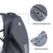 Motorcycle Rainproof Shoulders Helmet Soft Riding Backpack (Black)