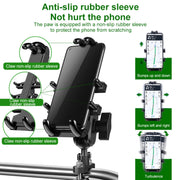 U-shaped Bolt Ball-Head Motorcycle Handlebar Multi-function Eight-jaw Aluminum Phone Navigation Holder Bracket, Width of Phone: 6.5-10.2cm  