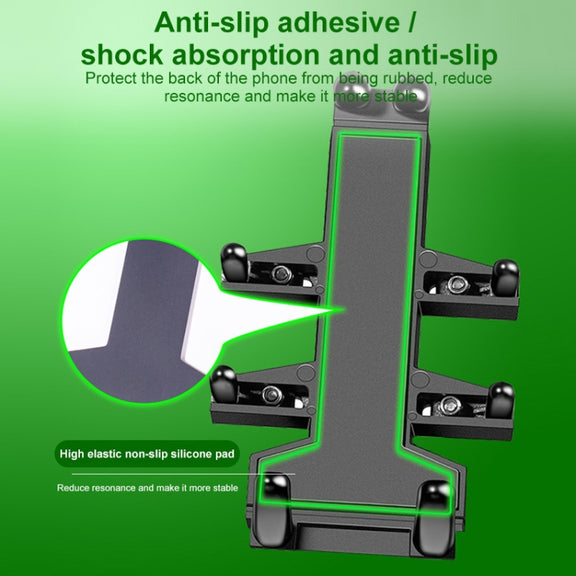 M10 Bolt Ball-Head Motorcycle Multi-function Eight-jaw Aluminum Phone Navigation Holder Bracket with Anti-theft Knobs