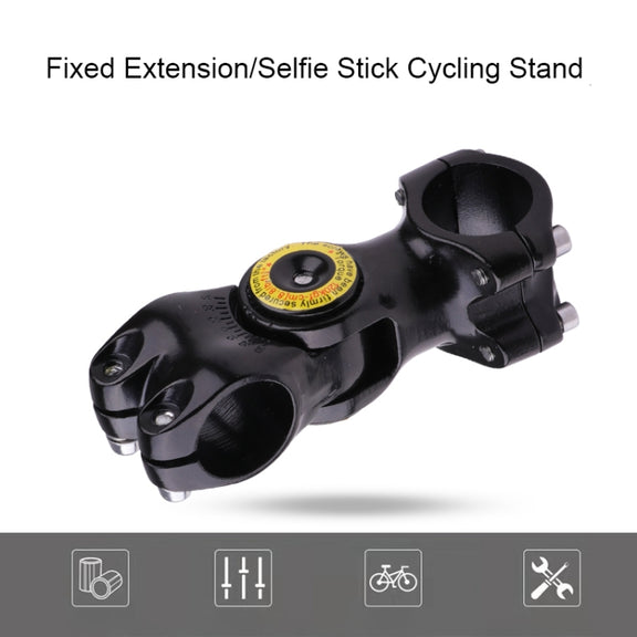 Motorcycle Bicycle Handlebar Fixture Mount Camera Bracket Adapter with Monopod Stand(Black)
