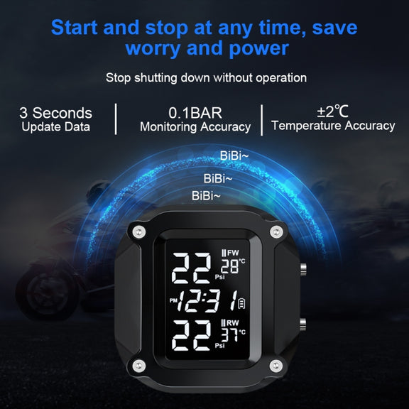 M6 Motorcycles Tire Pressure Monitor with Holder