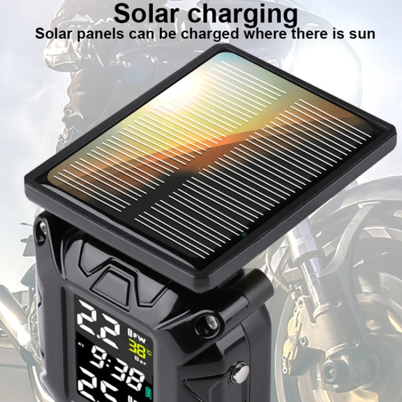 M9 Motorcycle Solar Wireless Tire Pressure Monitor  Tire Pressure