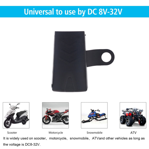 Motorcycle Water-resistant DC 8-32V 5V / 1.2A Rearview Mirror USB Phone Charger Adapter, with Indicator Light