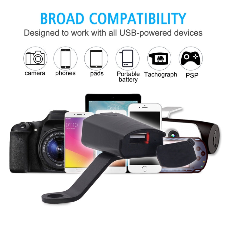 Motorcycle Water-resistant DC 8-32V 5V / 1.2A Rearview Mirror USB Phone Charger Adapter, with Indicator Light