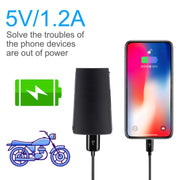 Motorcycle Water-resistant DC 8-32V 5V / 1.2A Rearview Mirror USB Phone Charger Adapter, with Indicator Light