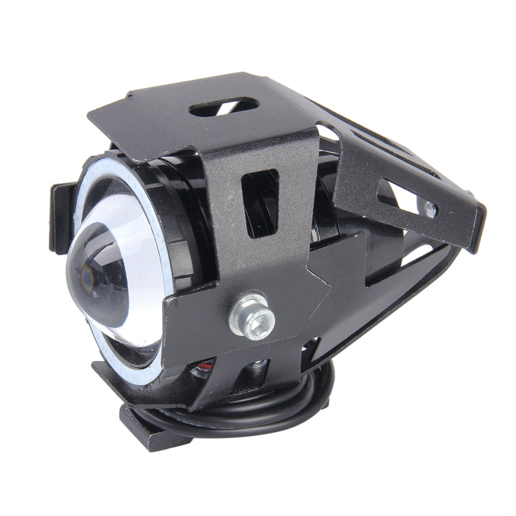 U7 10W 1000LM LED Life Water-resistant Headlamp Light with Angel Eyes Light for Motorcycle / SUV, DC 12V(Blue Light)