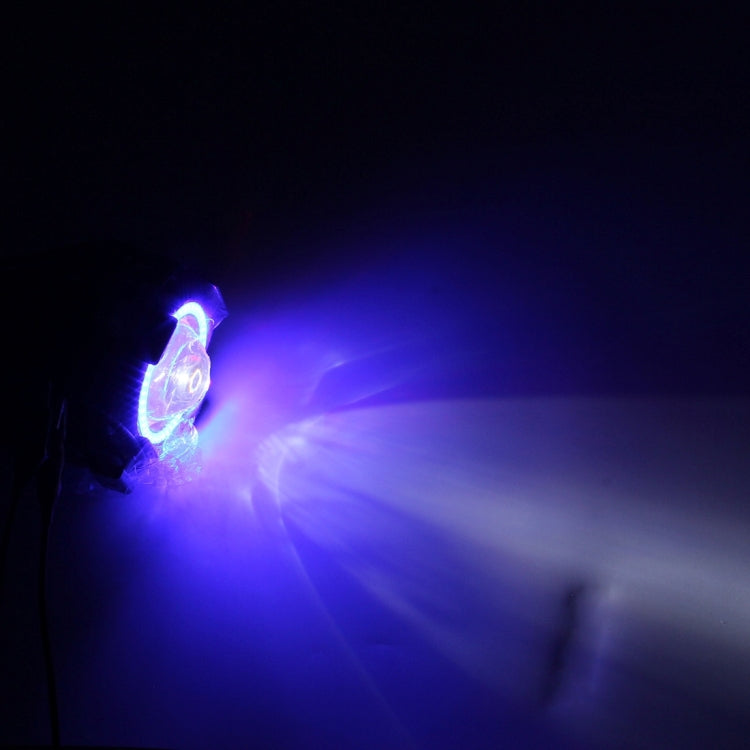 U7 10W 1000LM LED Life Water-resistant Headlamp Light with Angel Eyes Light for Motorcycle / SUV, DC 12V(Blue Light)
