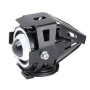 U7 10W 1000LM LED Life Water-resistant Headlamp Light with Angel Eyes Light for Motorcycle / SUV, DC 12V(Red Light)